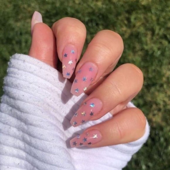 Star Shape Nail Art Glitter Flakes 3D - Picture 3 of 4